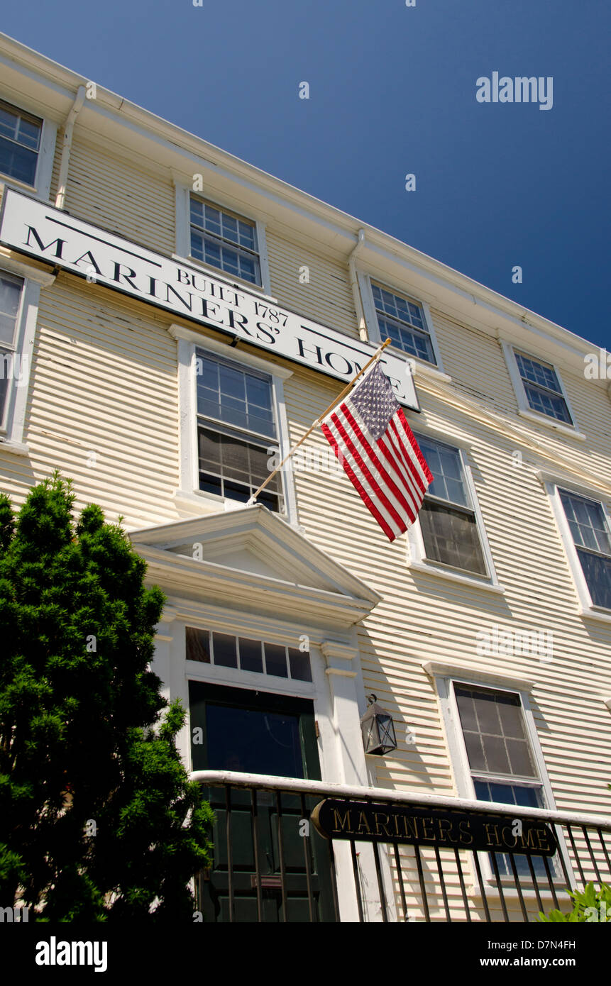Le Massachusetts, New Bedford. Maison-des-Marins historique, vers 1787. Banque D'Images