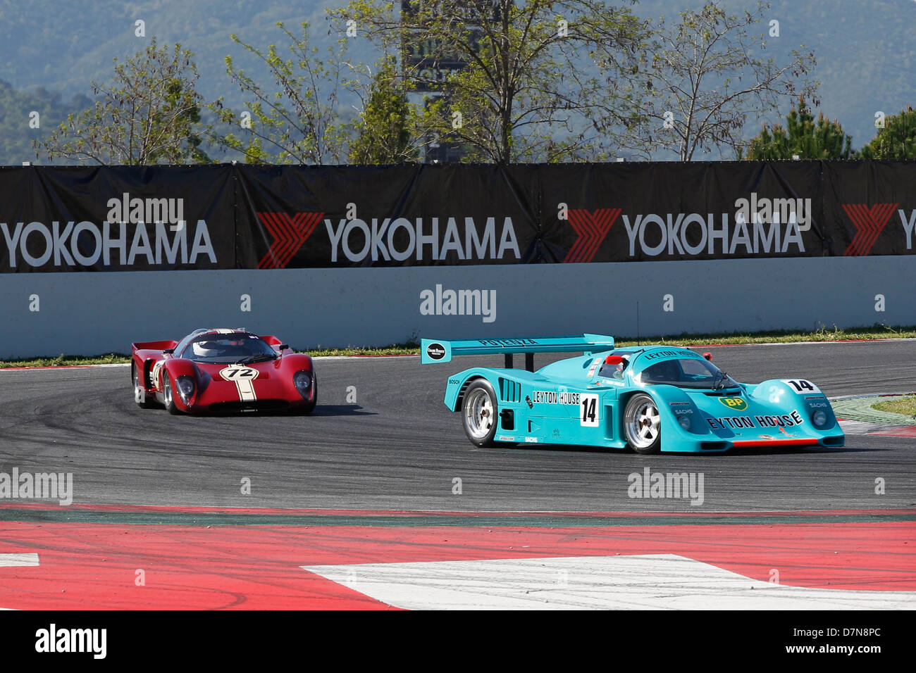 Groupe C la race et historique Sportscar pratique à Barcelone Catalogne Classic Revival, le circuit de Montmelo, Avril 2013 Banque D'Images