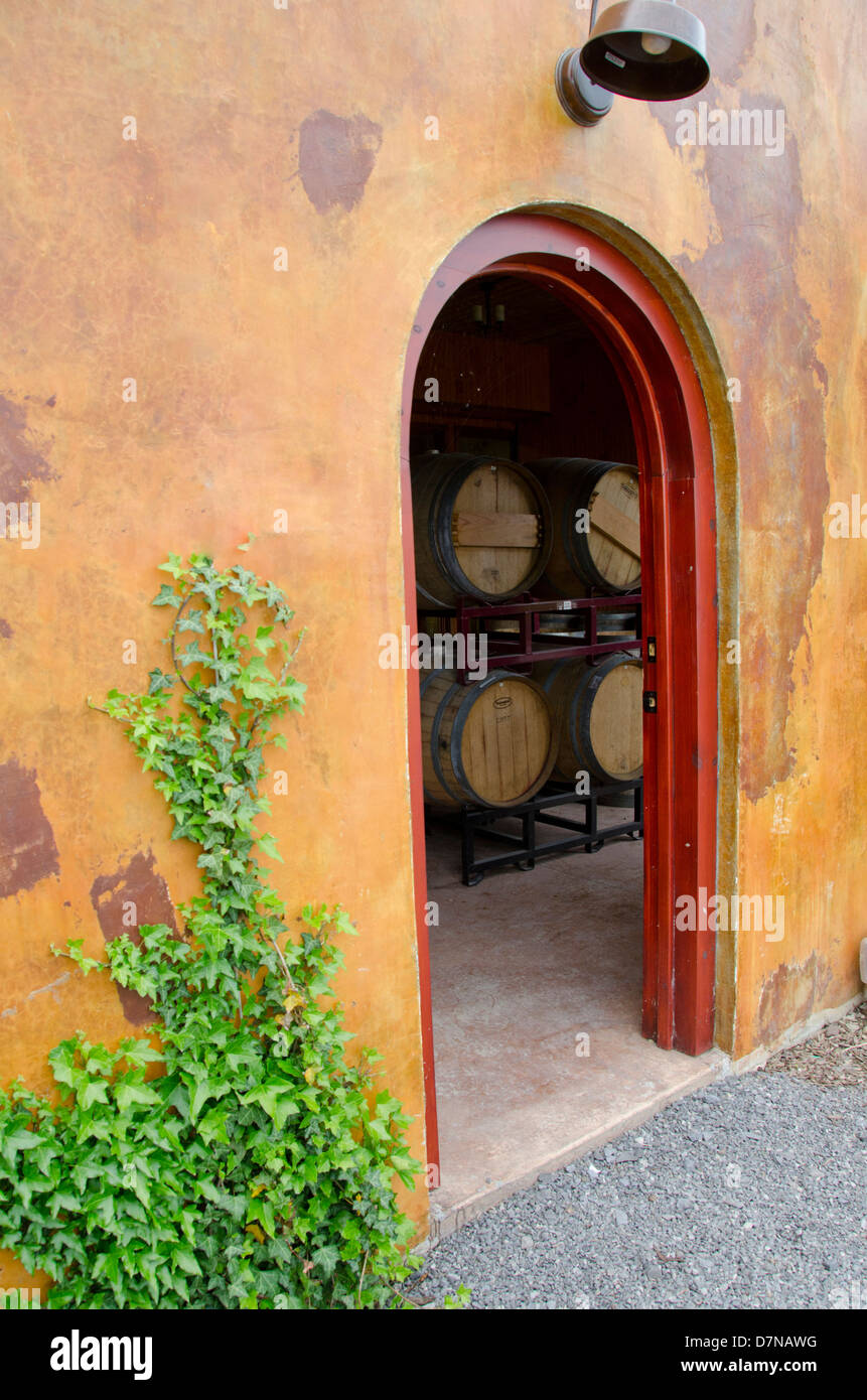 New York. Skaneateles, Anyela's Vineyard winery. Cave à vin. Banque D'Images New York. Skaneateles, Anyela's Vineyard winery. Cave à vin. Banque D'Images