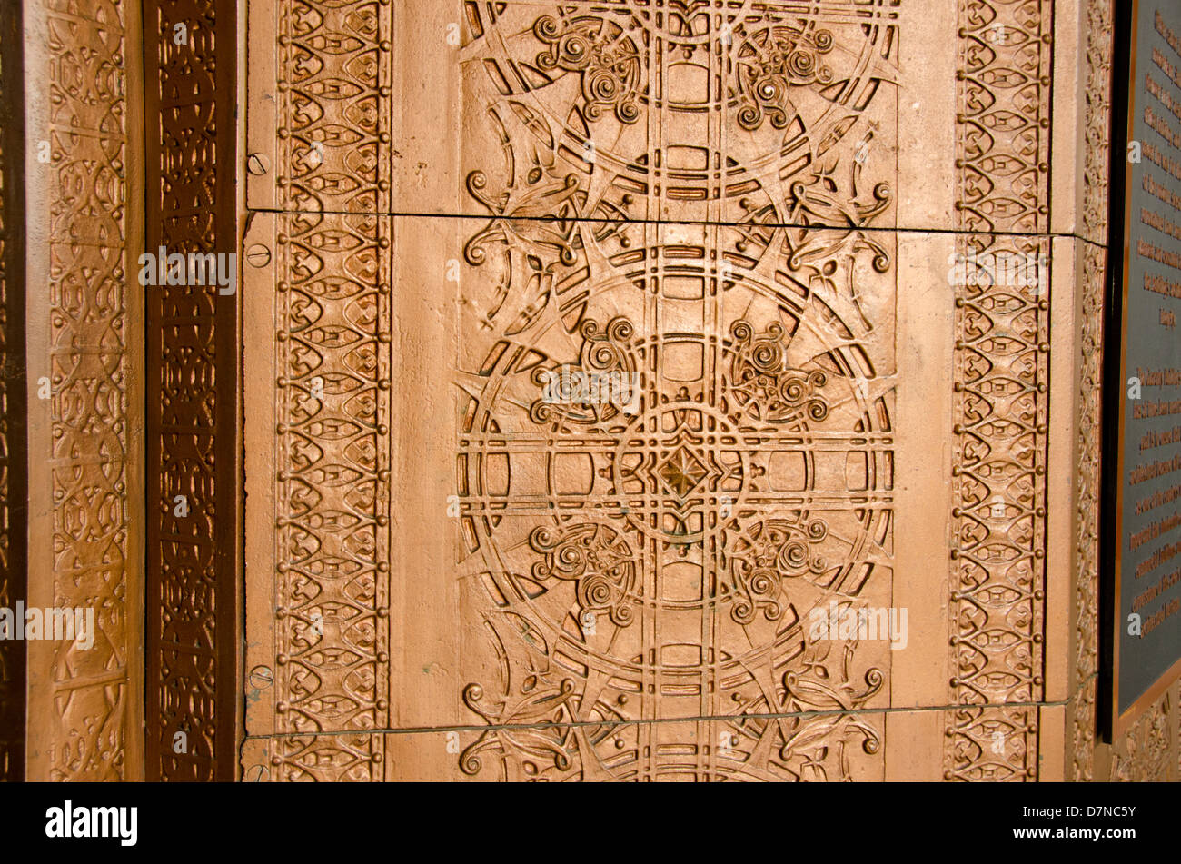 Buffalo, New York. Guaranty Building, National Historic Landmark. Détail de la paroi intérieure. Banque D'Images