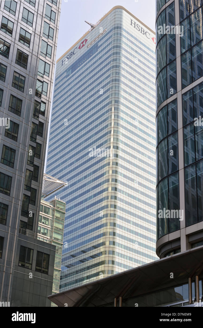 Bâtiment de la HSBC, Canary Wharf, Londres, Angleterre, Royaume-Uni. Banque D'Images