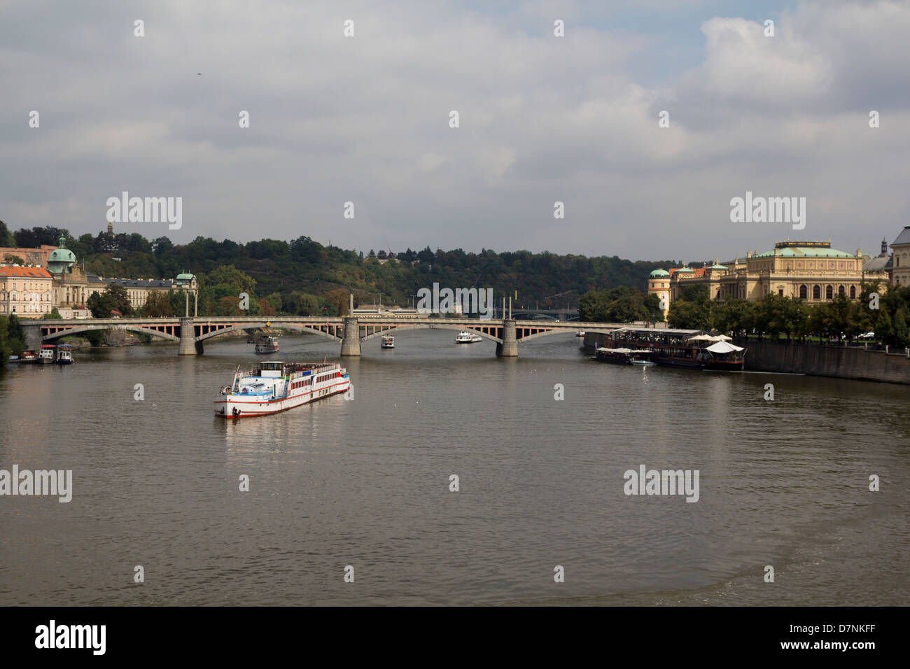 Paysage agréable sur la Vltava Banque D'Images