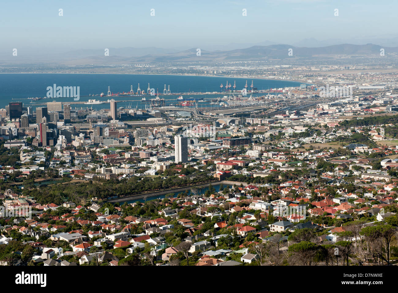 Vue de la ville du Cap et du port, Afrique du Sud Banque D'Images
