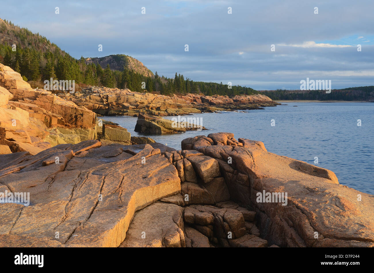 Océan Atlantique à l'Acadia National Park, Maine. Banque D'Images