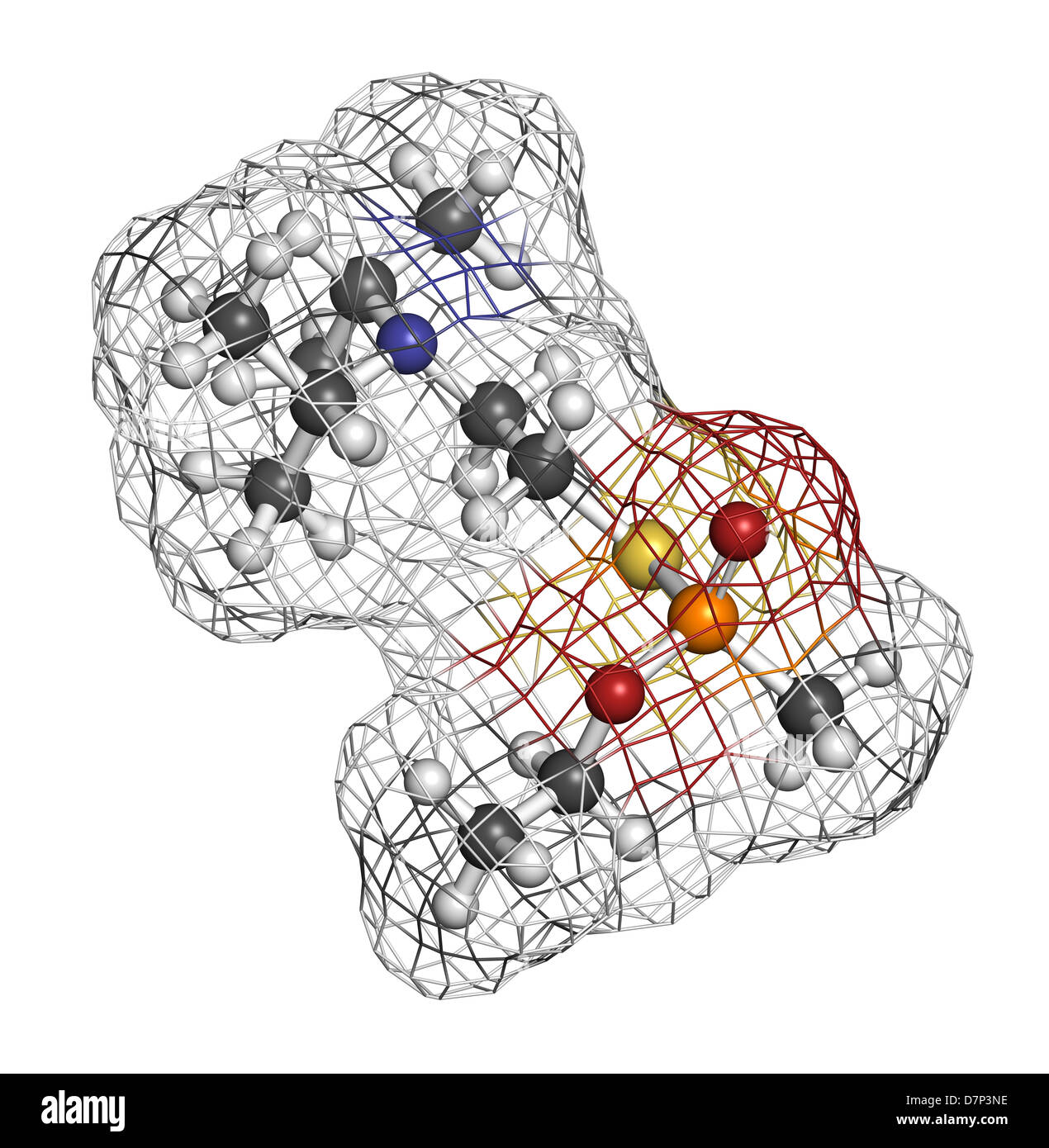 L'agent neurotoxique VX, le modèle moléculaire. VX est une arme chimique, classé comme une arme de destruction massive. Banque D'Images