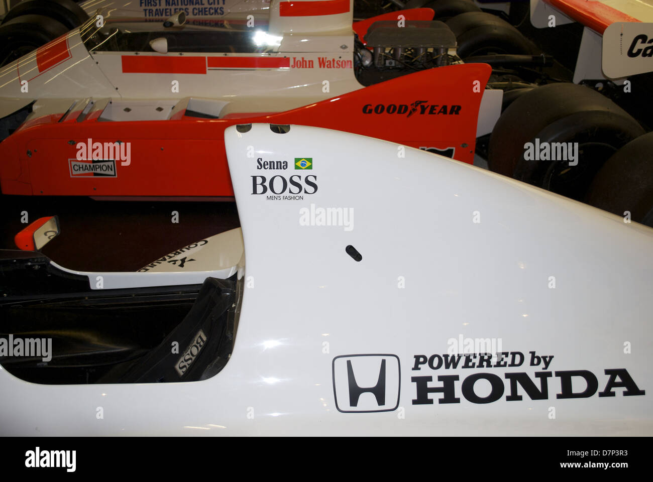Formule 1 McLaren voitures de course historiques Banque D'Images