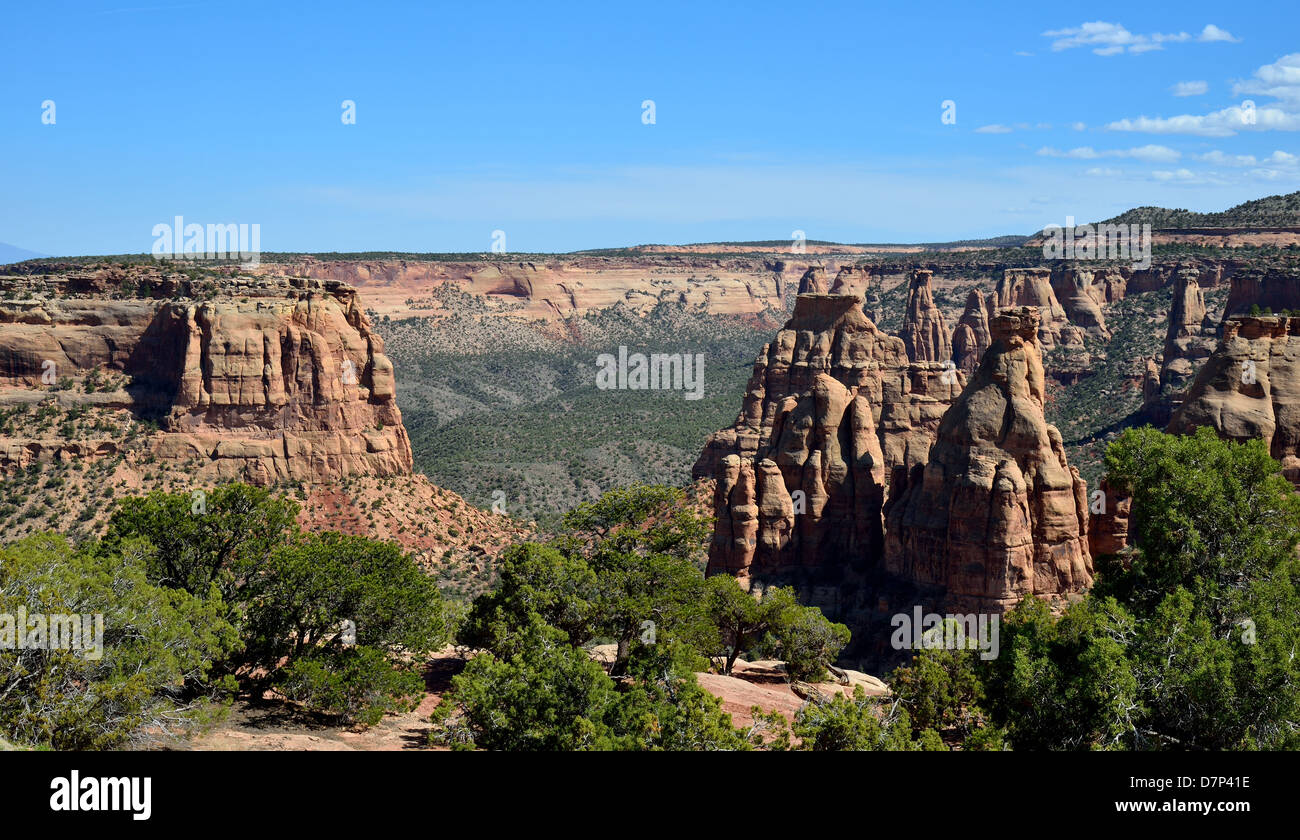 Vue panoramique sur le Colorado National Monument. Grand Junction, Colorado, USA. Banque D'Images