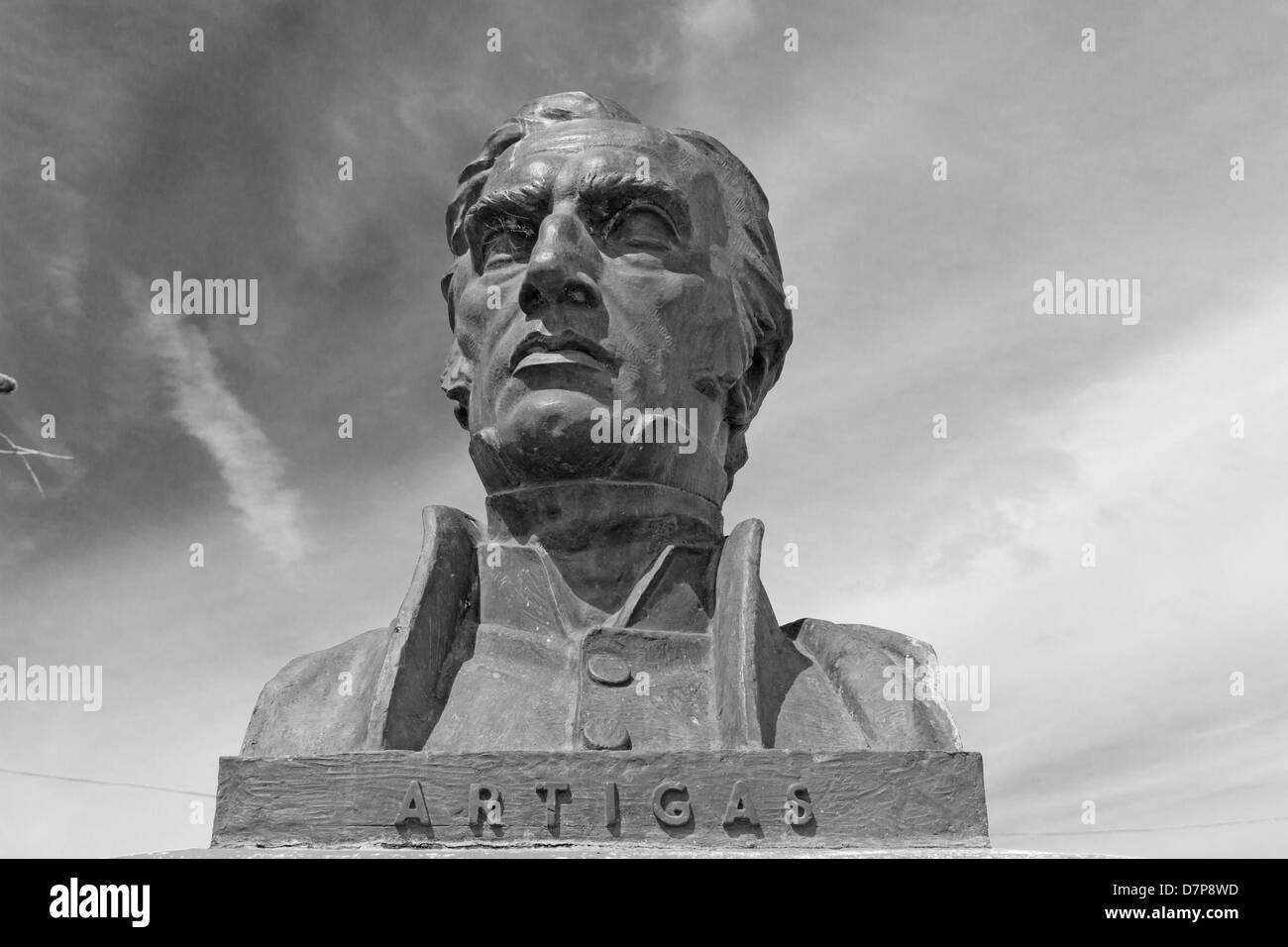 Statue du Général Artigas, héros de l'indépendance de la République de l'Uruguay. Banque D'Images