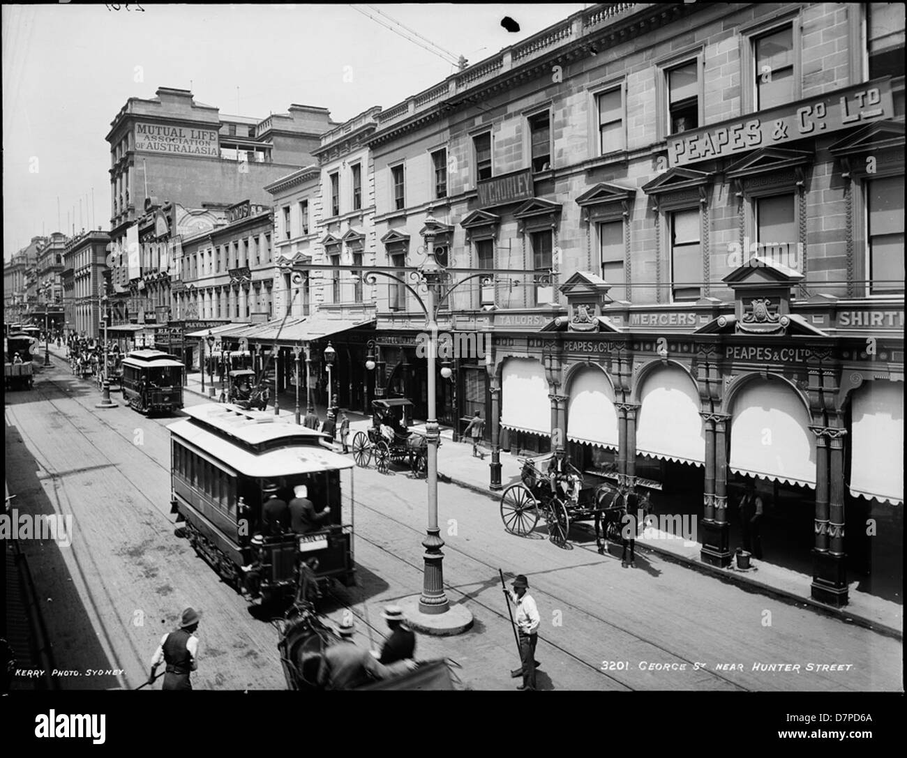 George Street près de Hunter Street, Sydney Banque D'Images