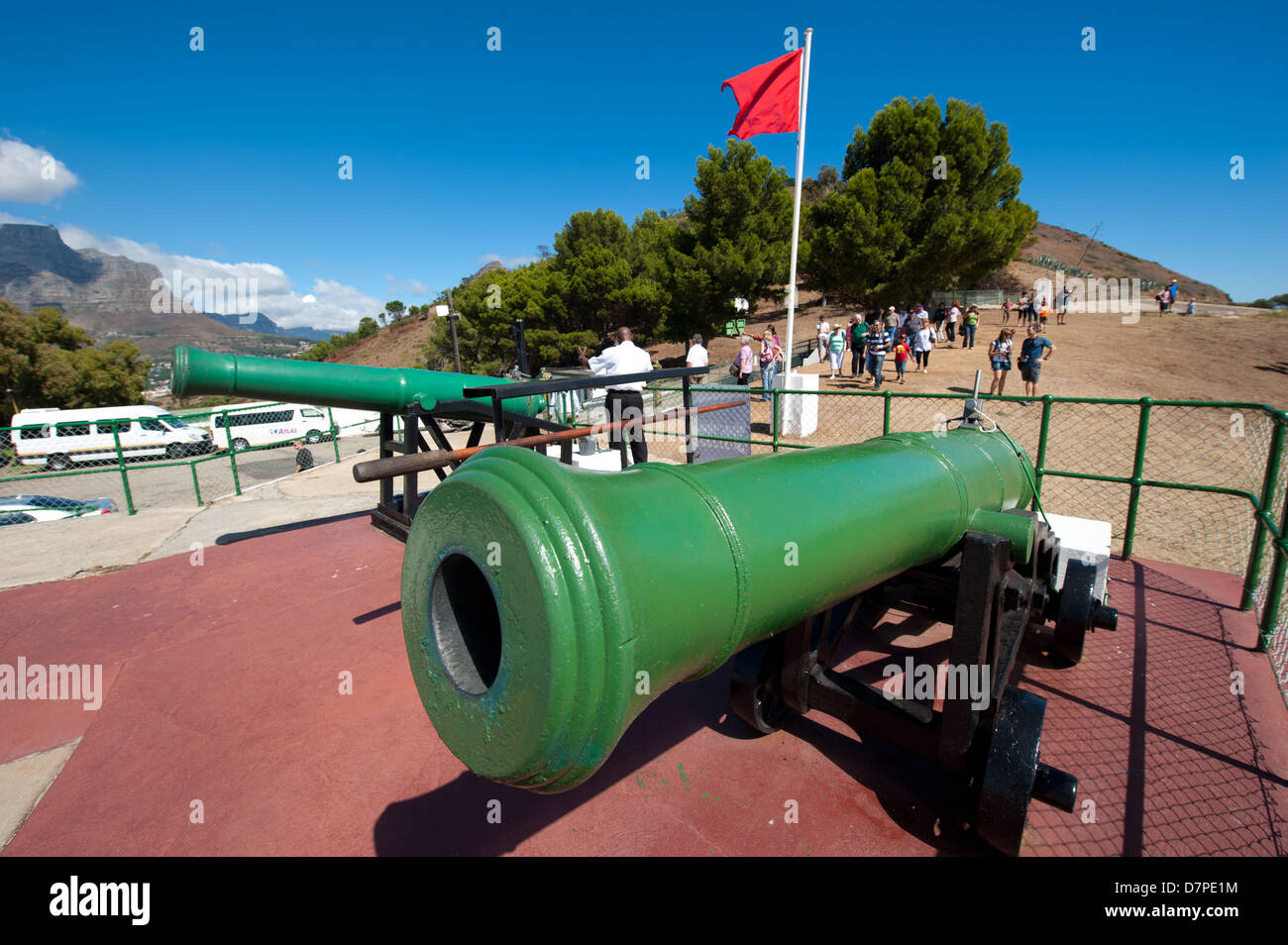 Noon Gun sur Signal Hill, à Cape Town, Afrique du Sud Banque D'Images