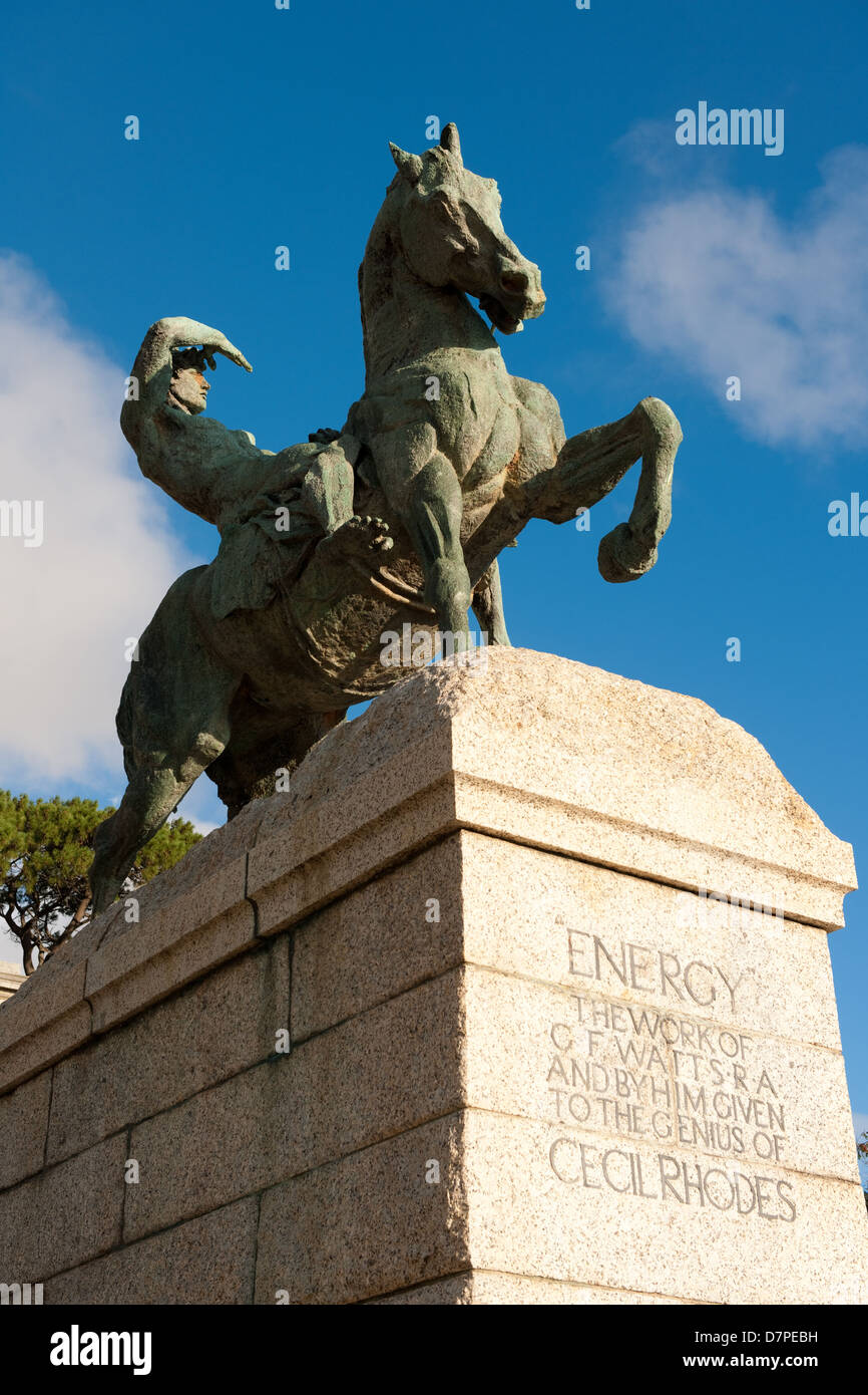 George Frederick Watts statue d'énergie au Rhodes memorial, Cape Town, Afrique du Sud Banque D'Images