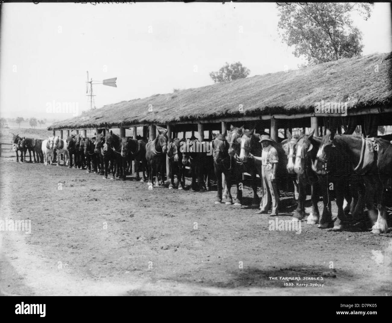 Un artefact historique du Powerhouse Museum, représentant « les écuries agricoles » dans le cadre de leur collection, présentant l'histoire agricole et le développement de la vie rurale au cours des siècles passés. Banque D'Images