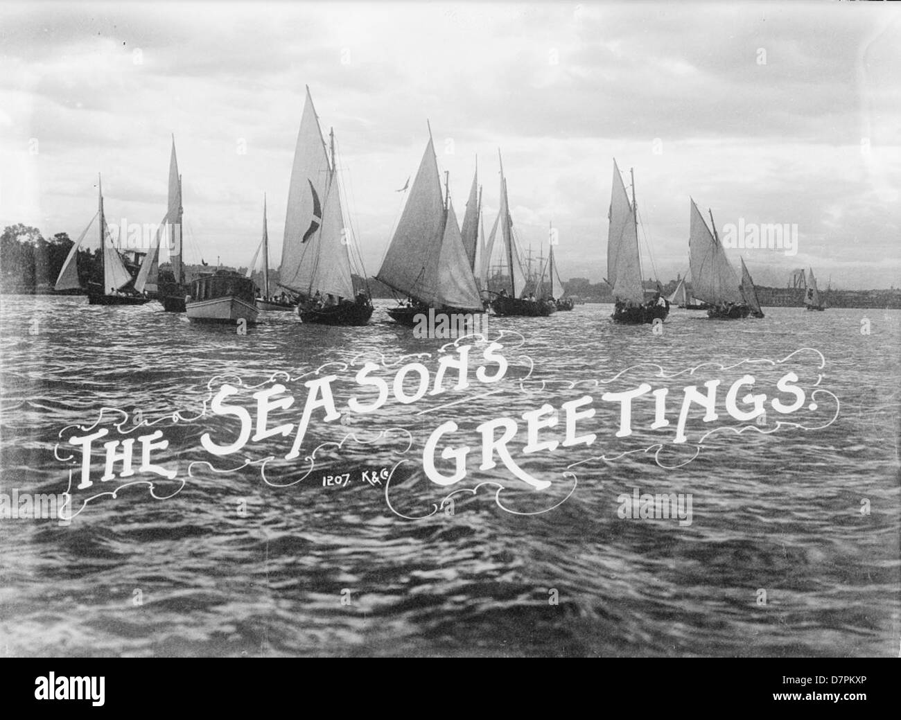 « The Seasons Greetings » est une pièce conservée par le Powerhouse Museum. Il fait partie de leur collection et se concentre sur les salutations saisonnières, éventuellement liées à des célébrations culturelles ou à des traditions. Banque D'Images