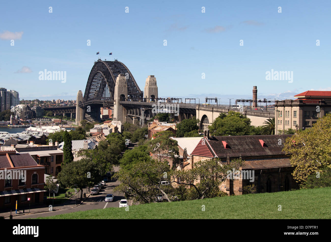 Observatoire de Sydney Harbour Bridge Hill Park Banque D'Images