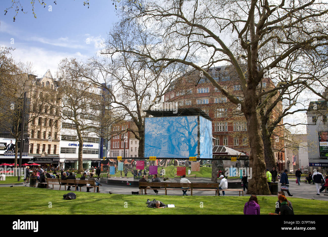 Vue sur Leicester Square, West End, Londres, Angleterre, Royaume-Uni Banque D'Images