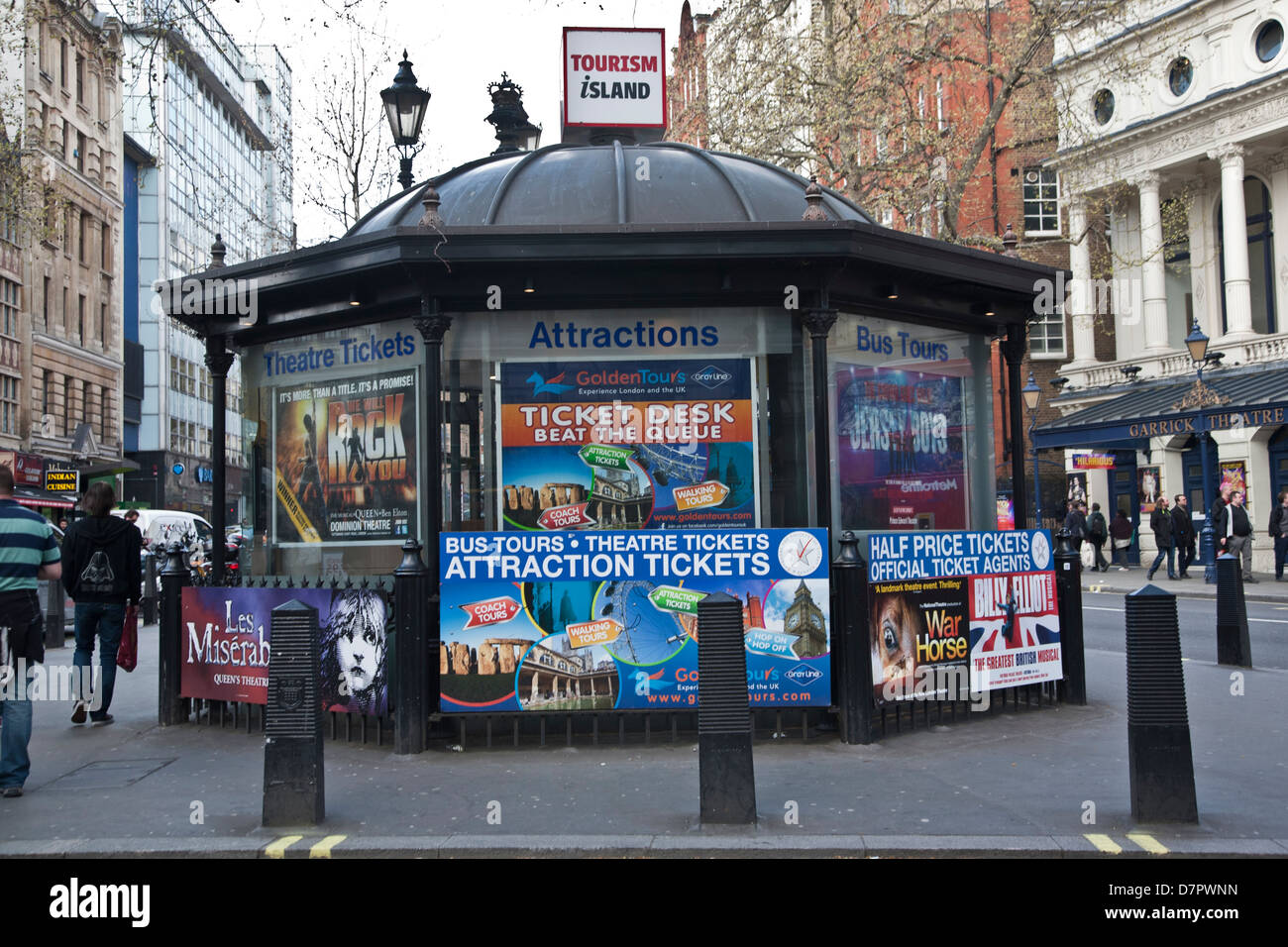 Centre d'informations touristiques sur Leicester Square, West End, Londres, Angleterre, Royaume-Uni Banque D'Images