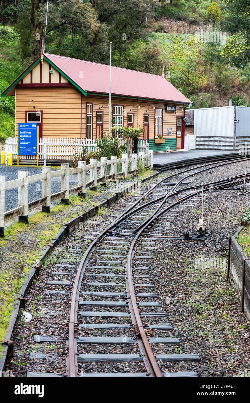 La gare dans le centre historique de Walhalla destination touristique dans l'état australien de Victoria. Banque D'Images