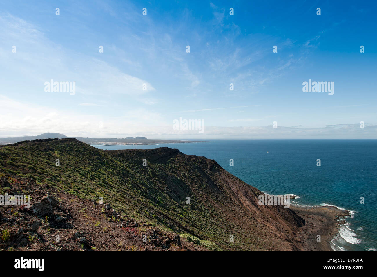 Volcan sur l'île de Los Lobos Fuerteventura Banque D'Images