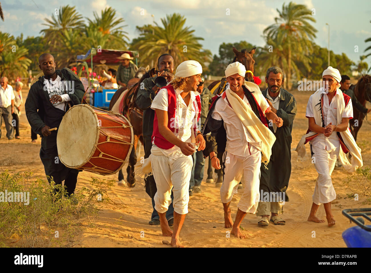 Mariage traditionnel à Al Kantara, île de Djerba, Tunisie Banque D'Images