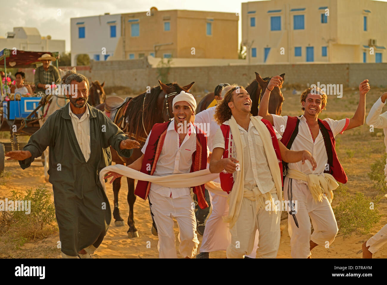 Mariage traditionnel à Al Kantara, île de Djerba, Tunisie Banque D'Images