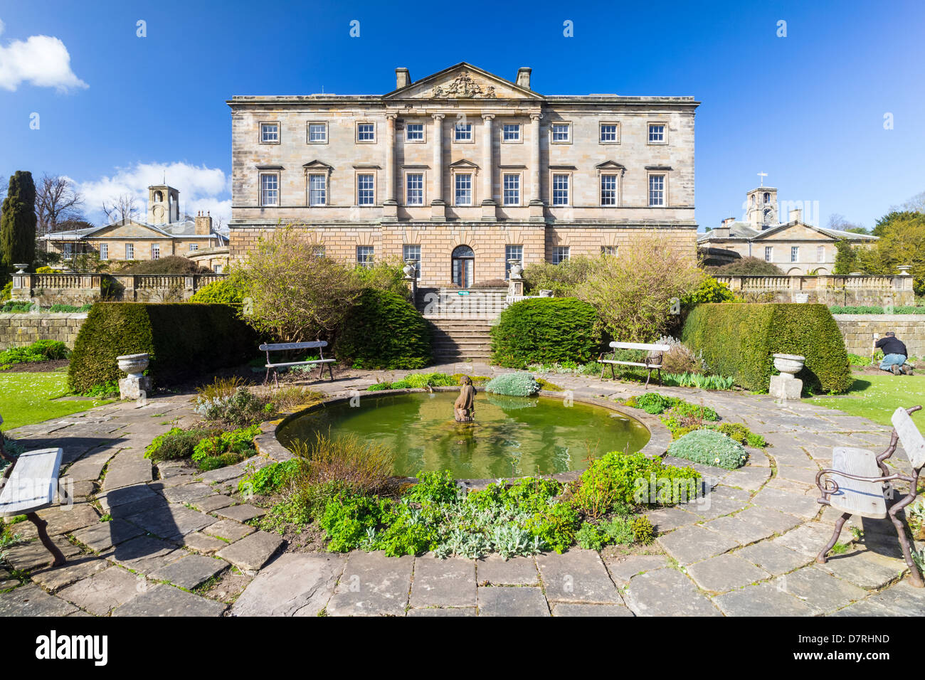 Howick Hall dans le Northumberland, l'accueil de l'Earl Grey. Banque D'Images