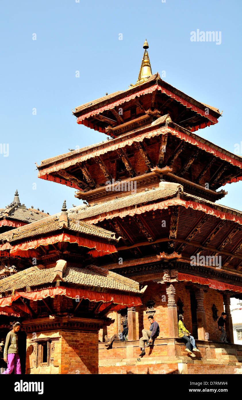 temple, place Durbar, Katmandou, Népal Banque D'Images