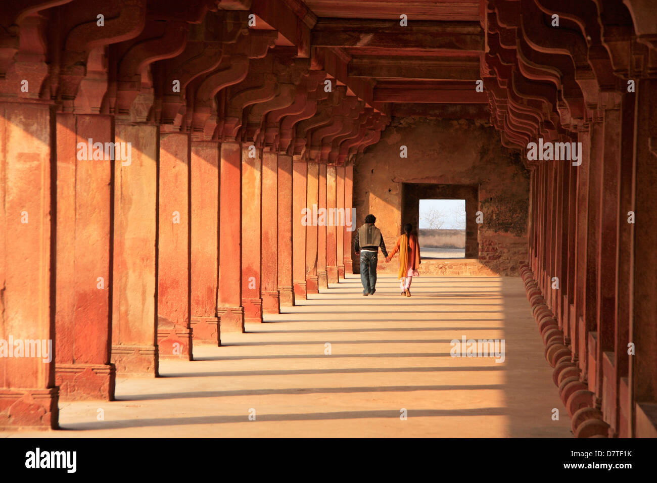 Palace Promenade, Fatehpur Sikri, Uttar Pradesh, Inde Banque D'Images