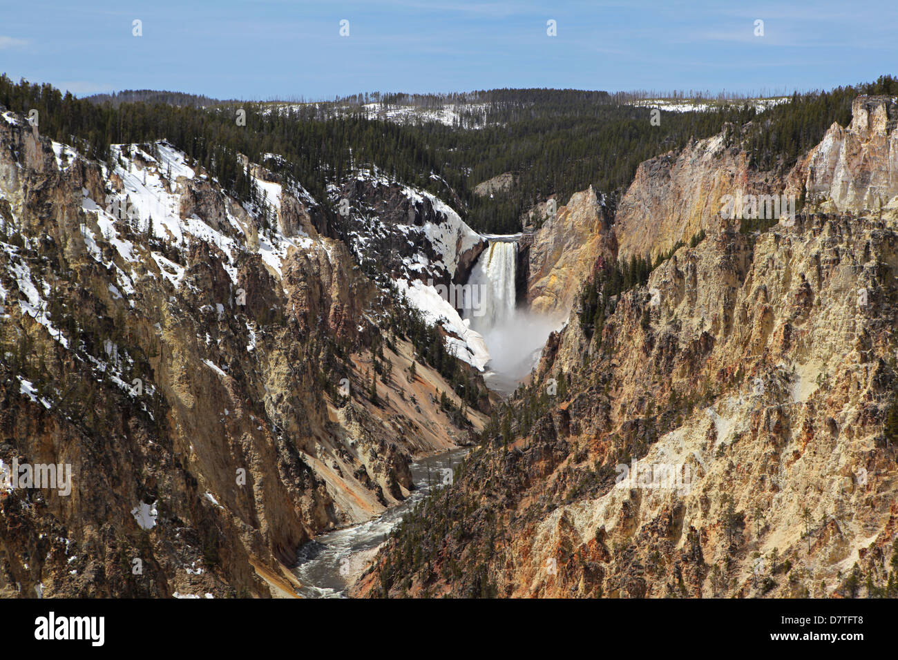 Lower Falls dans le Parc National de Yellowstone Banque D'Images