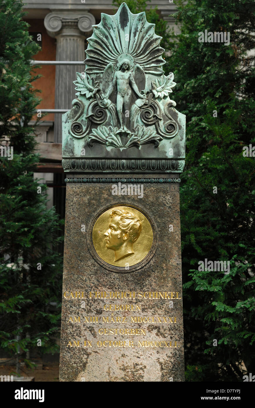 Tombe de Carl Friedrich Schinkel cimetière de Dorotheenstadt de Berlin Allemagne. Banque D'Images