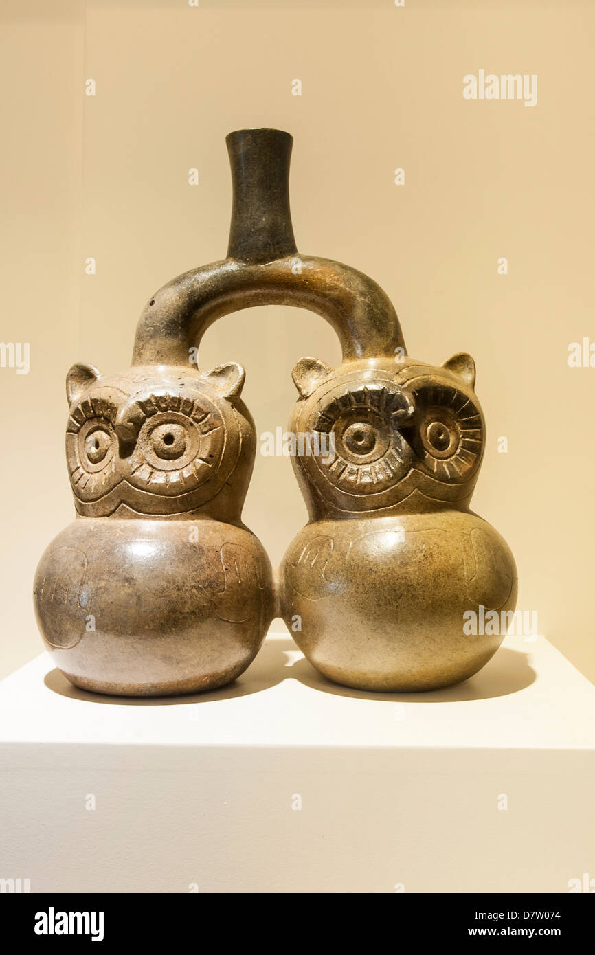 Objets précolombien et d'art dans le Musée Larco, Lima, Pérou, Amérique du Sud Banque D'Images