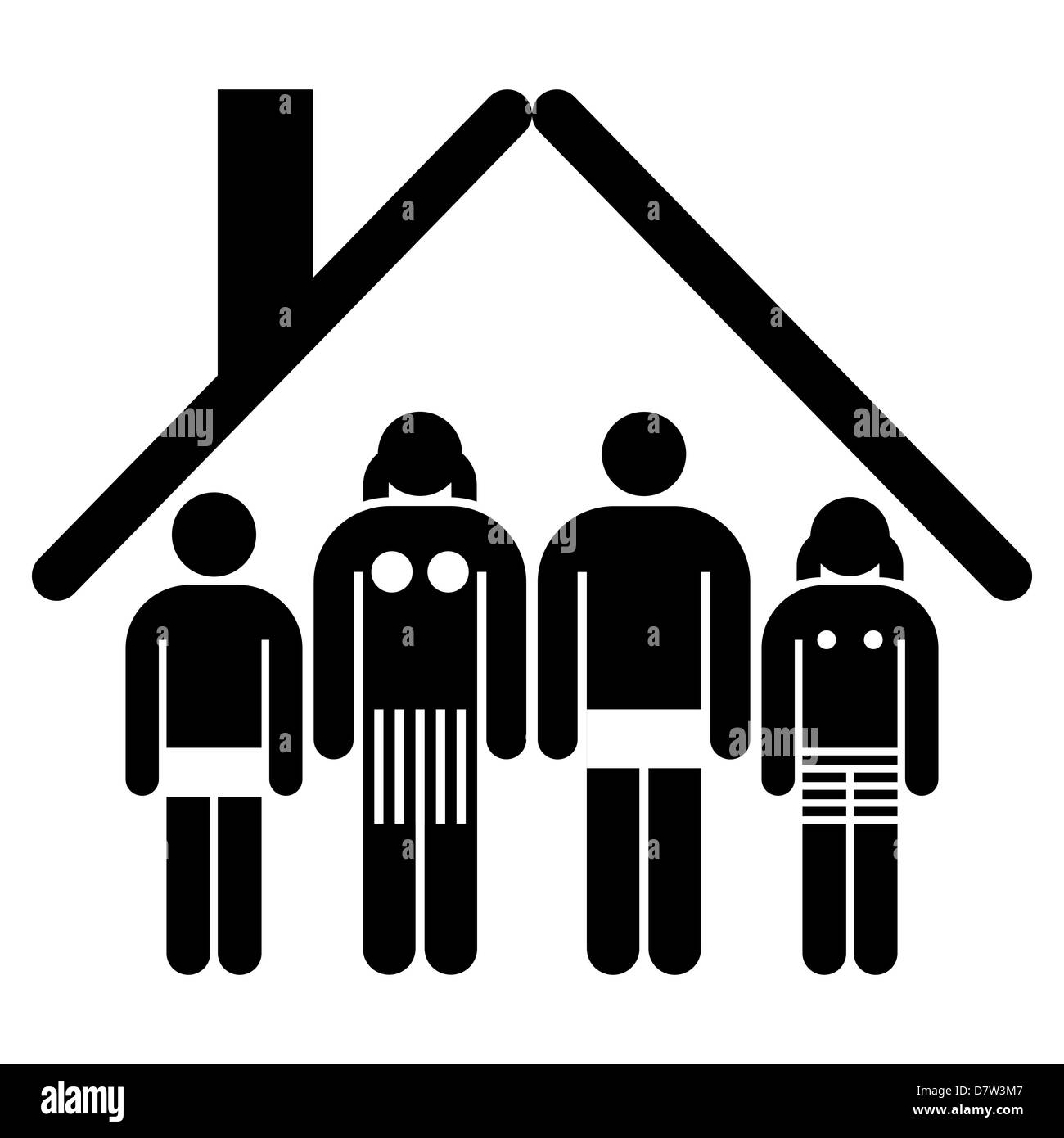 Et de la famille accueil concept Banque D'Images