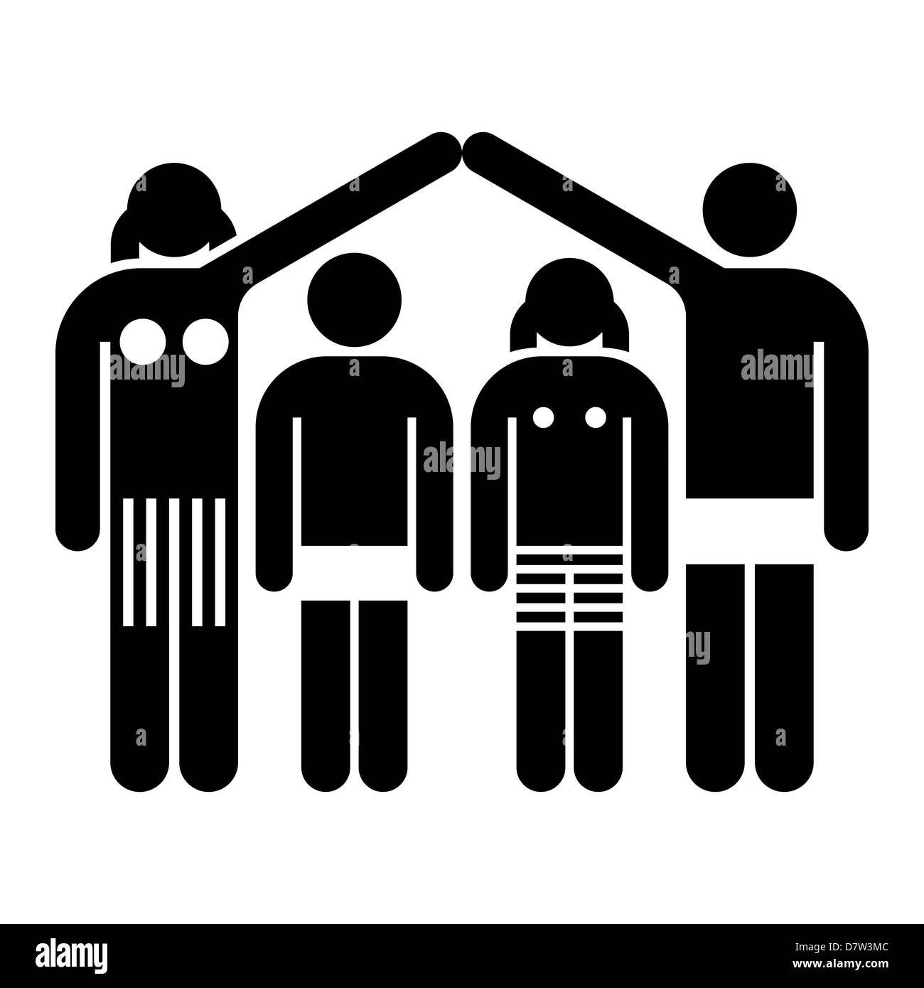 Et de la famille accueil concept Banque D'Images