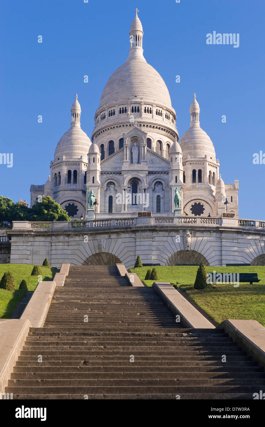 Basilique du Sacré Coeur, Montmartre, Paris, France Banque D'Images
