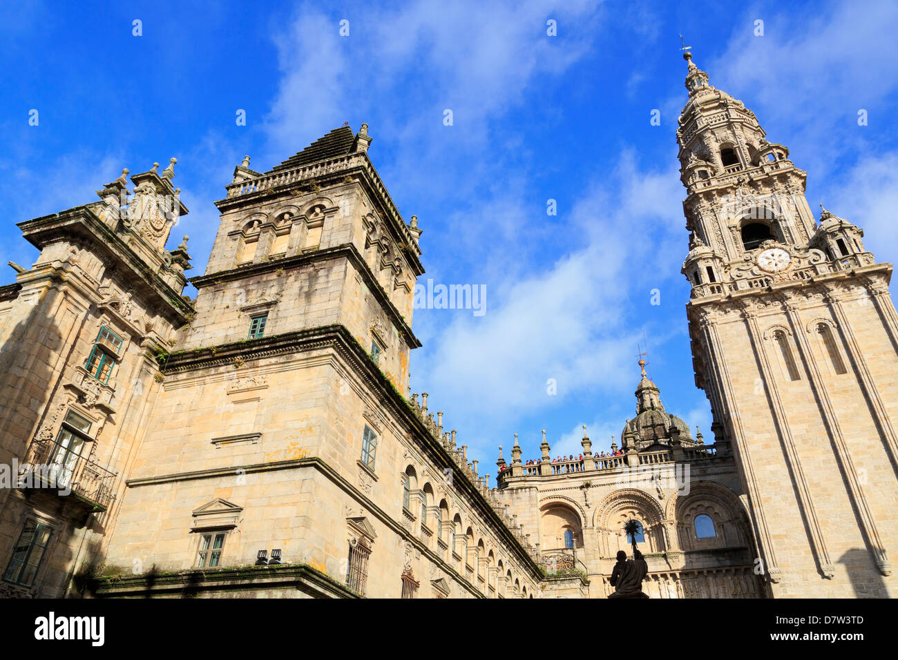 Cathédrale, Santiago de Compostela, UNESCO World Heritage Site, Galice, Espagne Banque D'Images