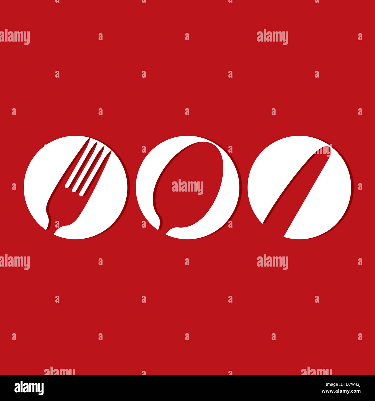 Restaurant menu design avec des symboles de coutellerie Banque D'Images