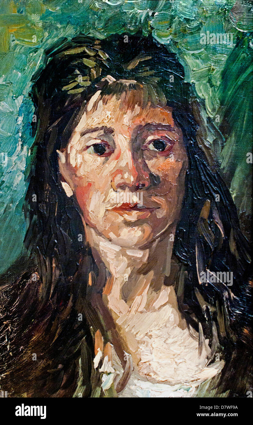 Tête de Femme avec ses cheveux lâche. 1885. Vincent van Gogh 1853 - 1890 Pays-Bas néerlandais post impressionnisme Banque D'Images