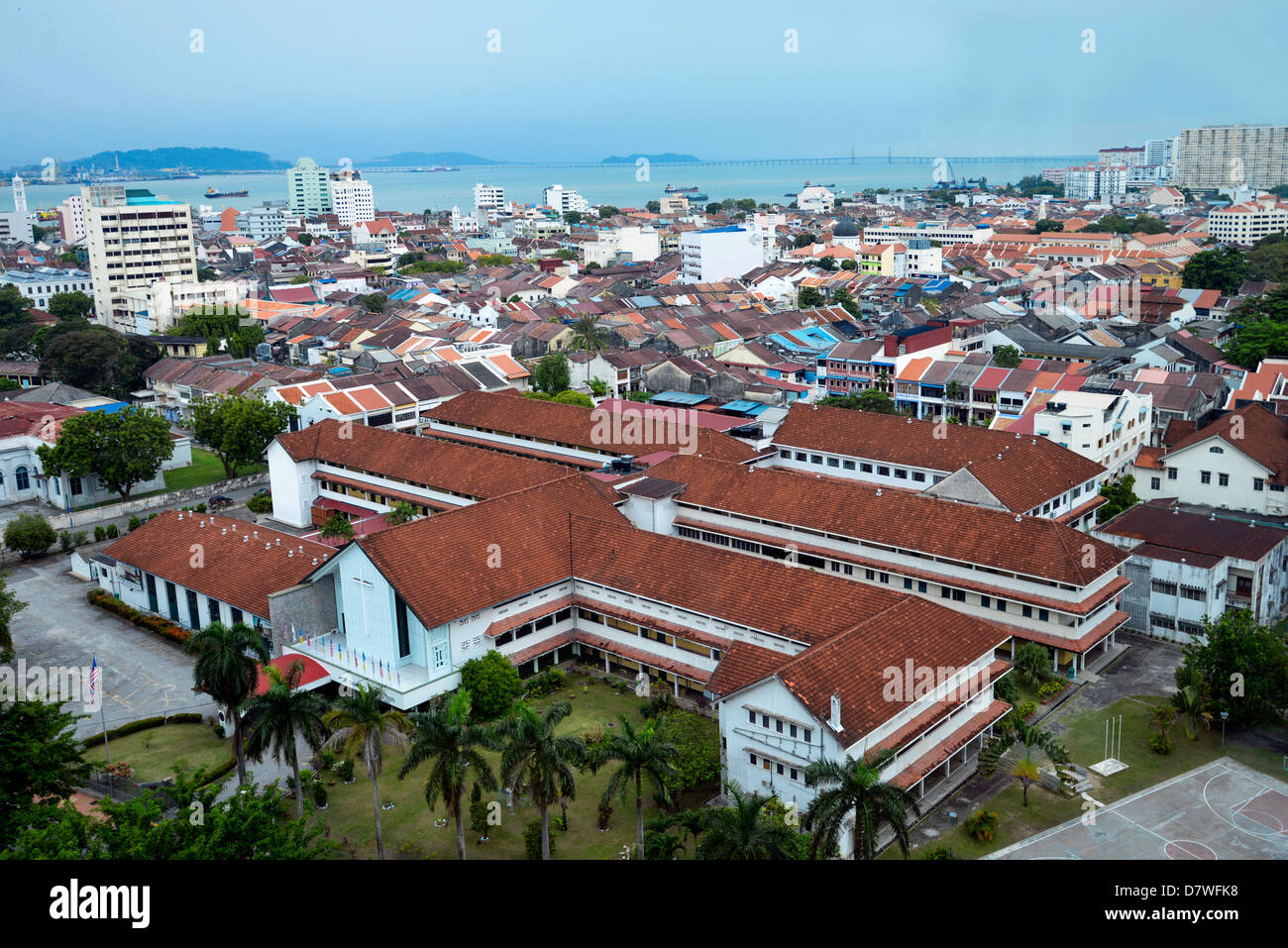 Asie Malaisie Penang Georgetown une vue panoramique Banque D'Images