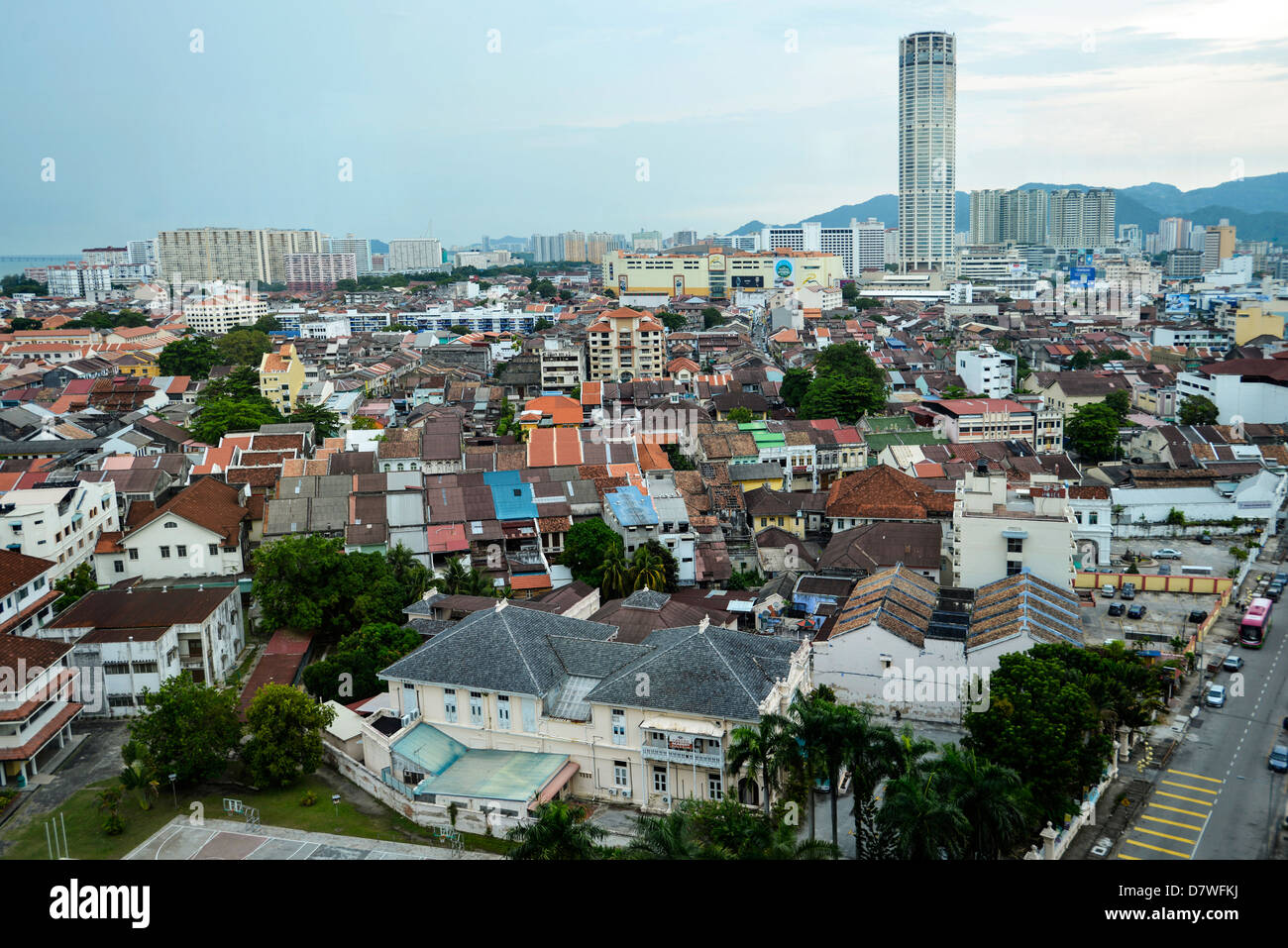 Asie Malaisie Penang Georgetown une vue panoramique Banque D'Images