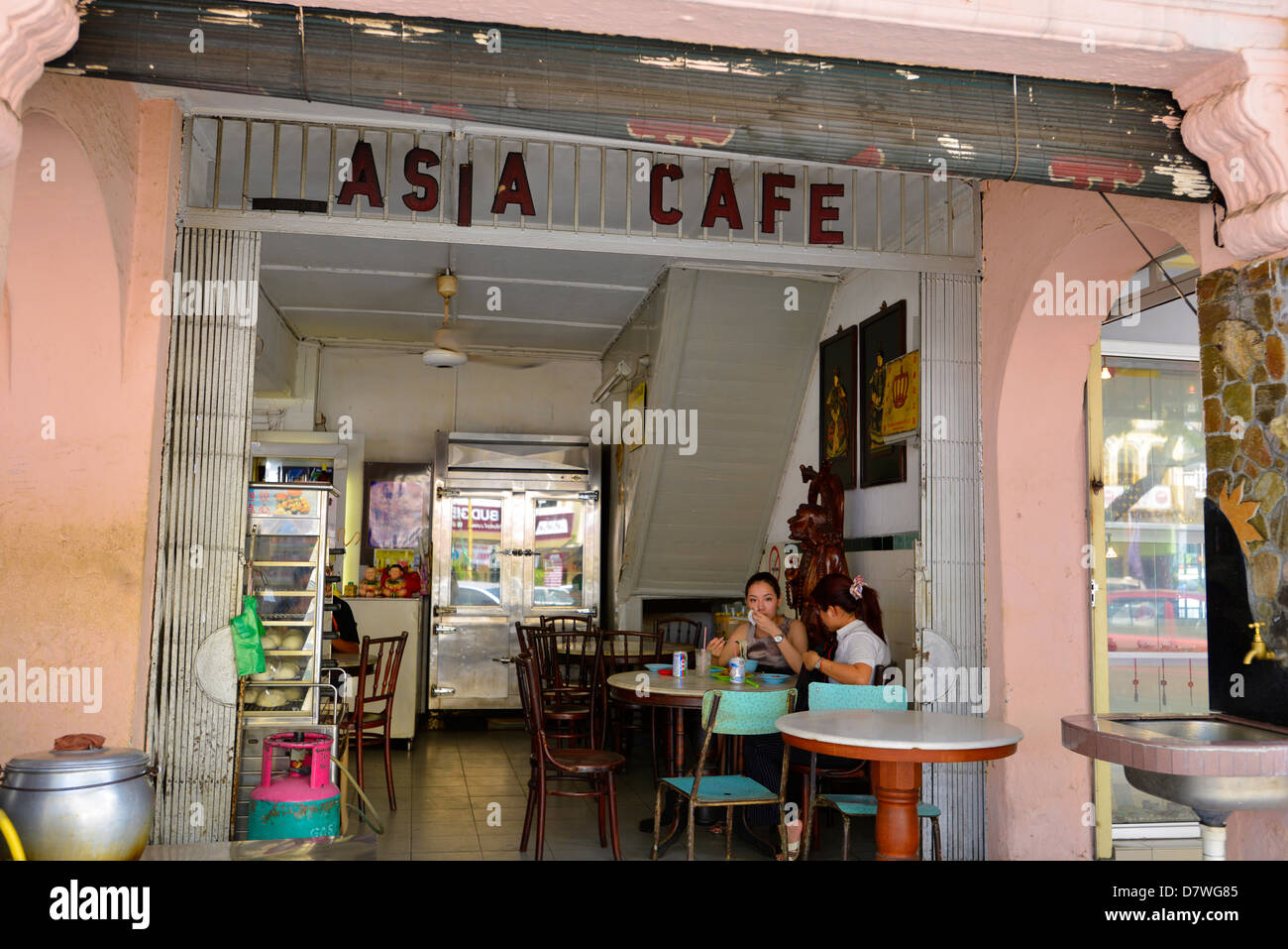 Asie Malaisie Penang Georgetown un simple cafè Banque D'Images