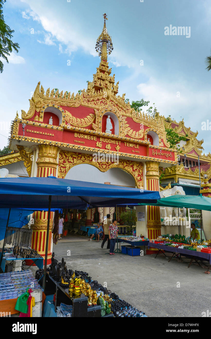 Georgetown Penang Malaisie Asie Temple de Dhammikarama Banque D'Images