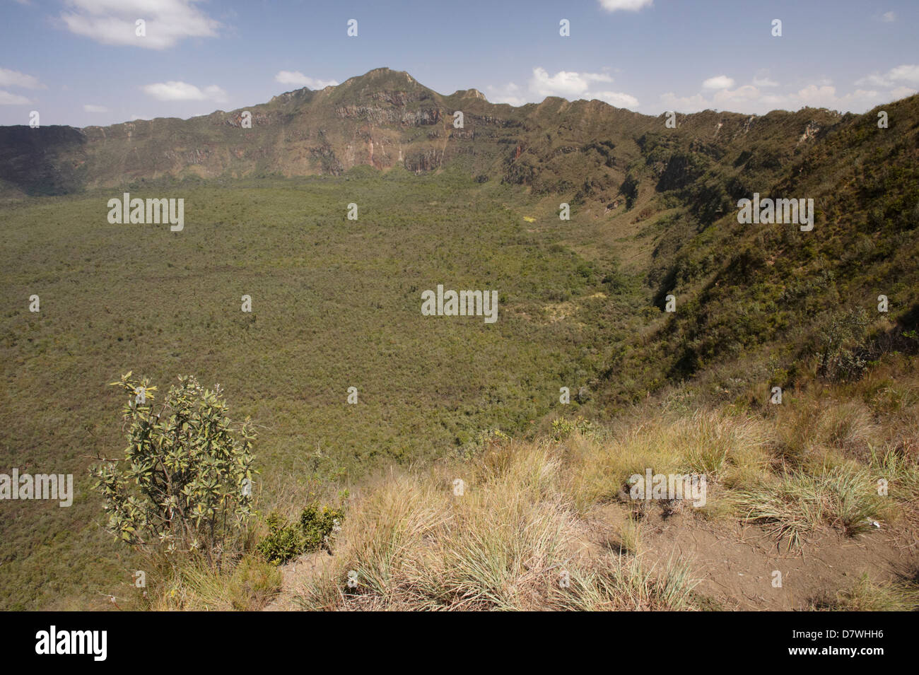 Cratère, le Mont Longonot National Park, Nakuru, Kenya Banque D'Images