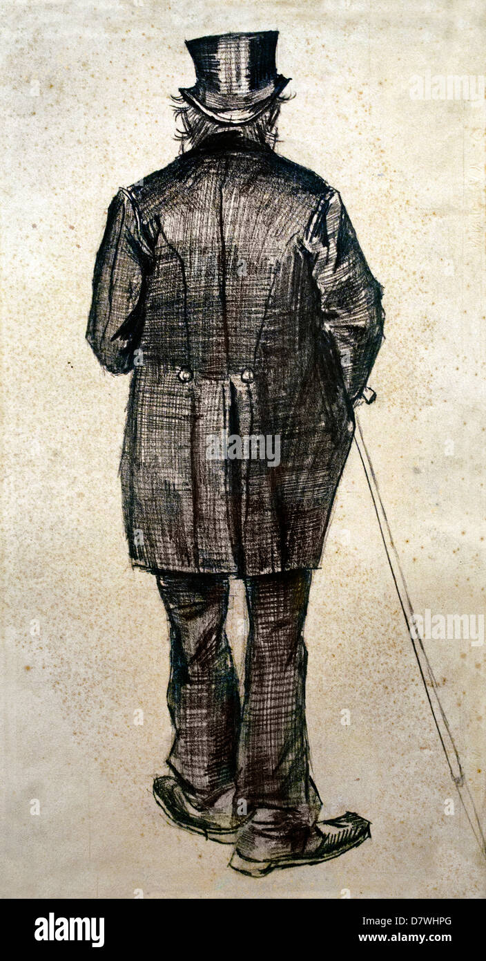Vieil Homme en manteau queue 1882 Vincent van Gogh 1853 - 1890 Pays-Bas néerlandais post impressionnisme Banque D'Images