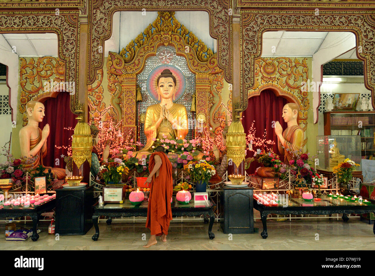 Georgetown Penang Malaisie Asie Temple de Dhammikarama Banque D'Images