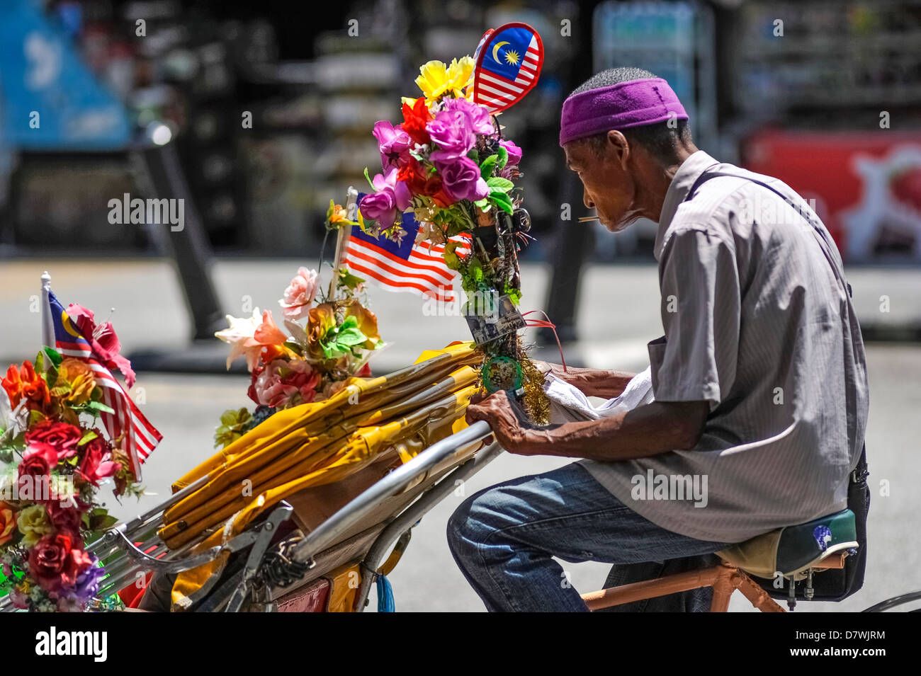 Asie Malaisie Penang Georgetown Rickshaw à Chinatown Banque D'Images