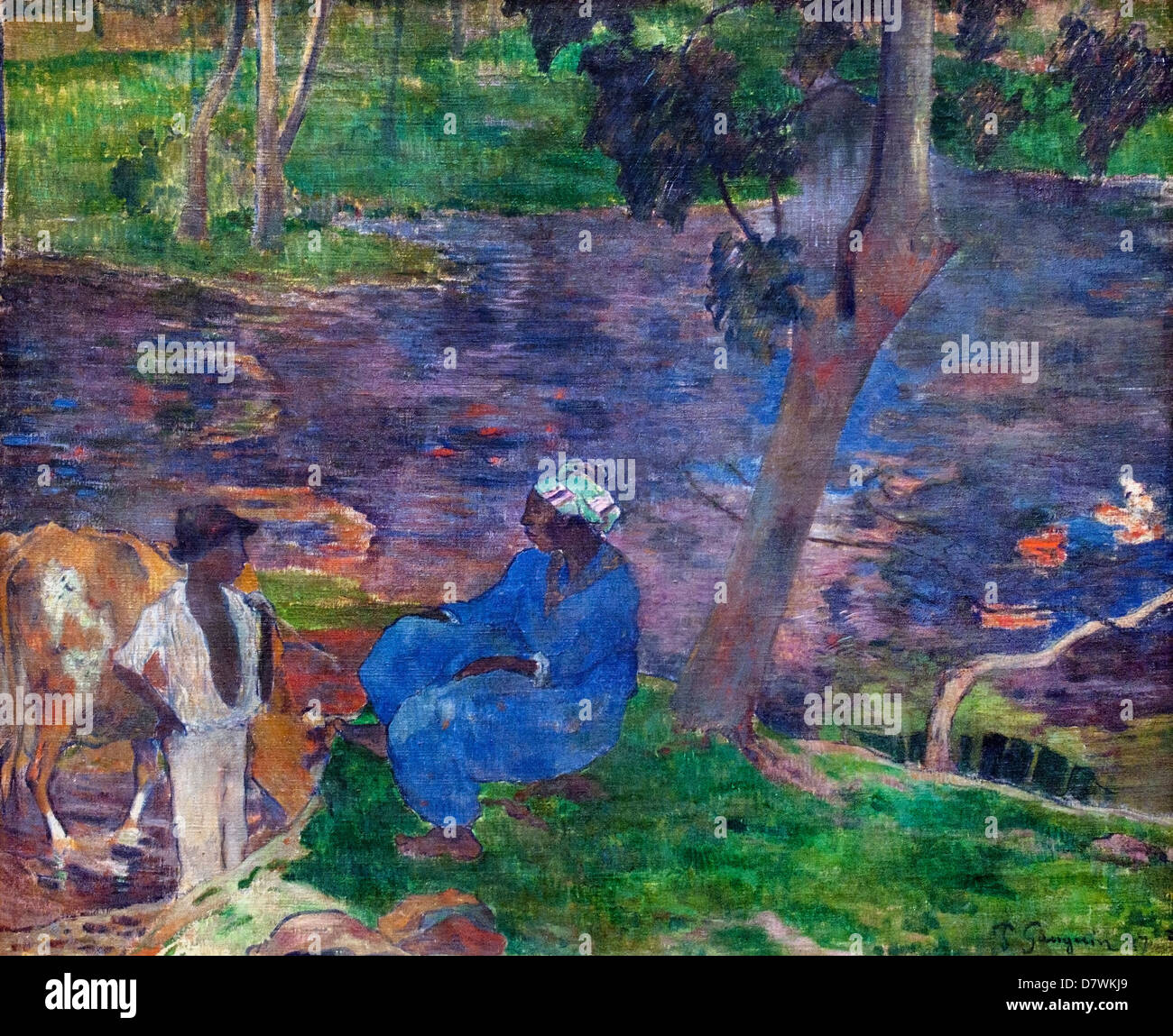 Sur la rive du lac de Martinigue 1887 Paul Gauguin 1848-1903 Français France Banque D'Images