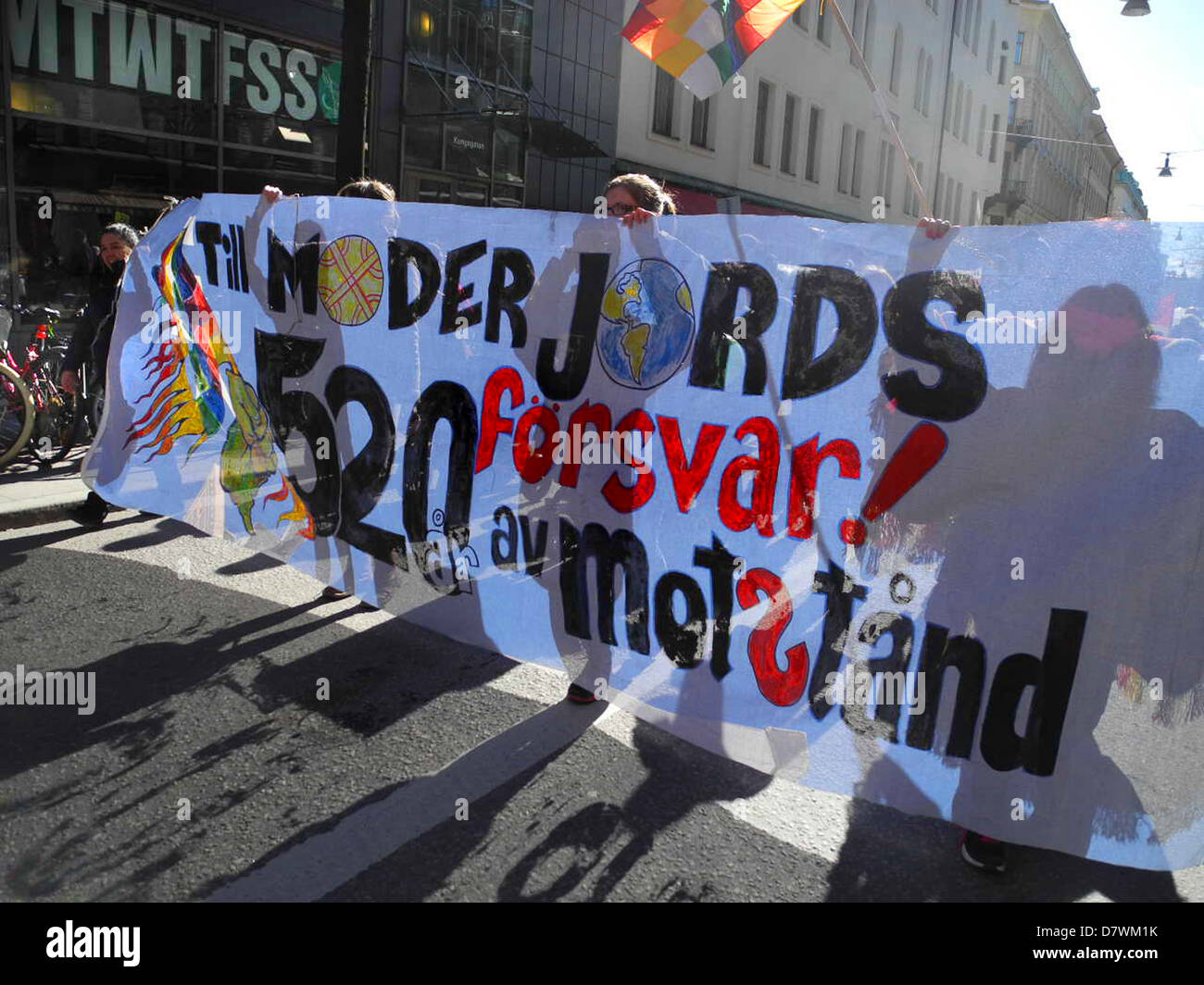 Manifestation contre l'exploitation minière et la destruction de l'environnement 20 avril 2013 à Stockholm, Suède. Banque D'Images