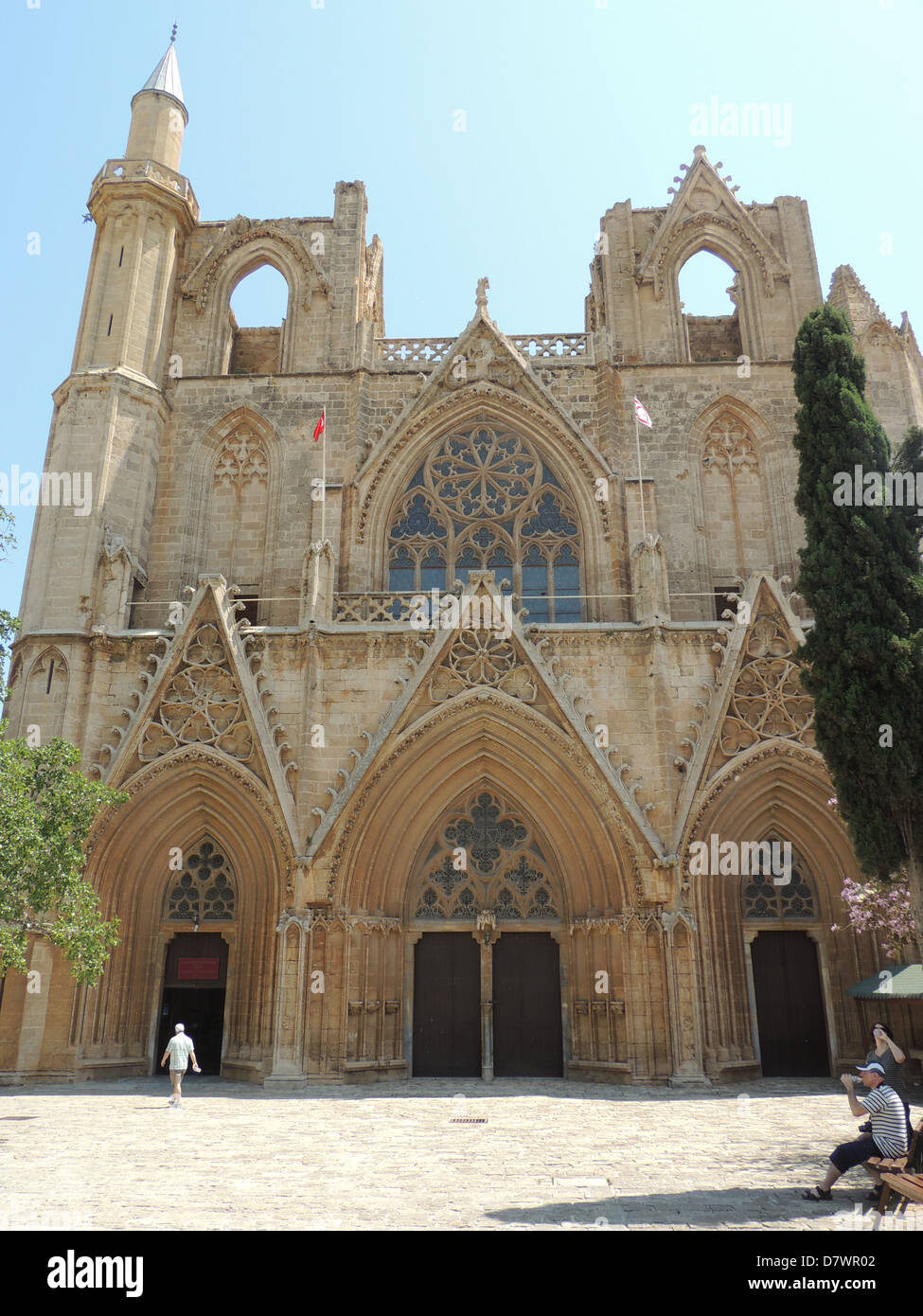 LALA MUSTAFA PASA mosque, Famagusta, Chypre du Nord, ancienne cathédrale d'Agios Nikolaos. Photo Tony Gale Banque D'Images