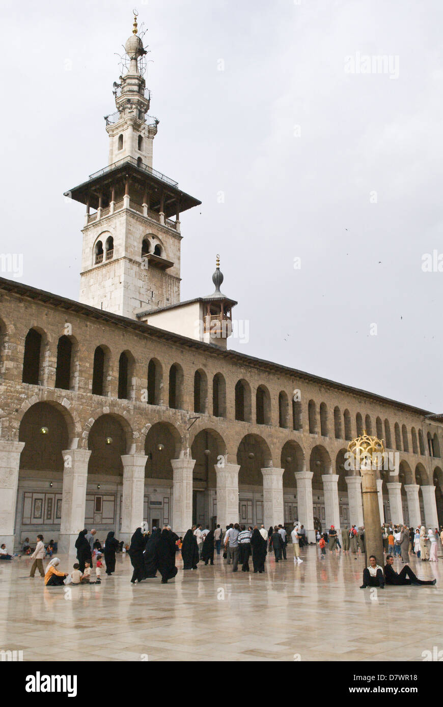 Damas, Syrie. La Grande Mosquée des Omeyyades, un monument islamique construit au 8ème siècle Banque D'Images