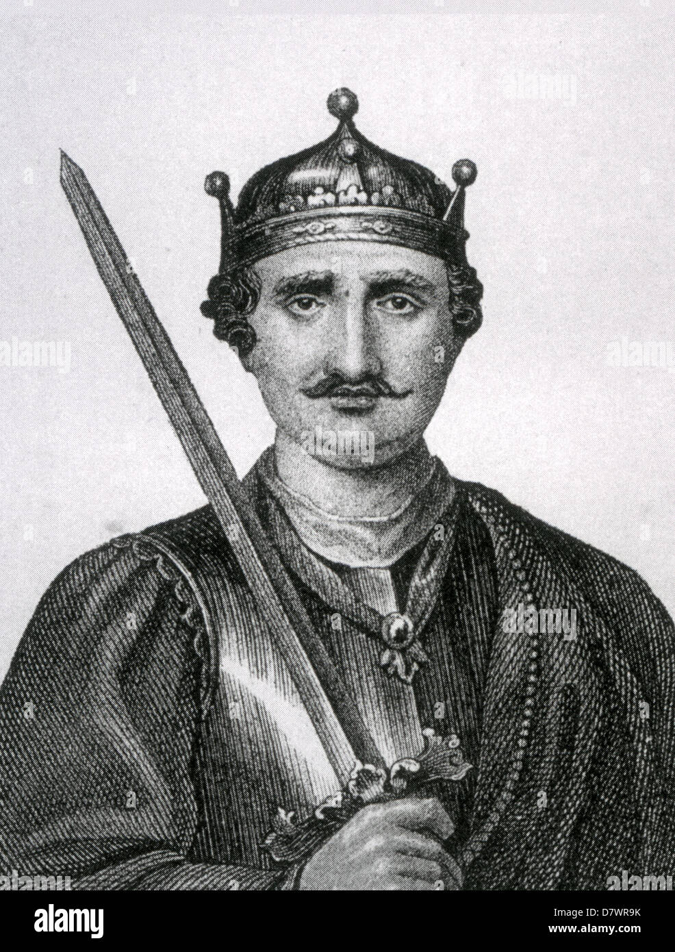 Guillaume le Conquérant (1028-1087) dans une gravure du xixe siècle Banque D'Images