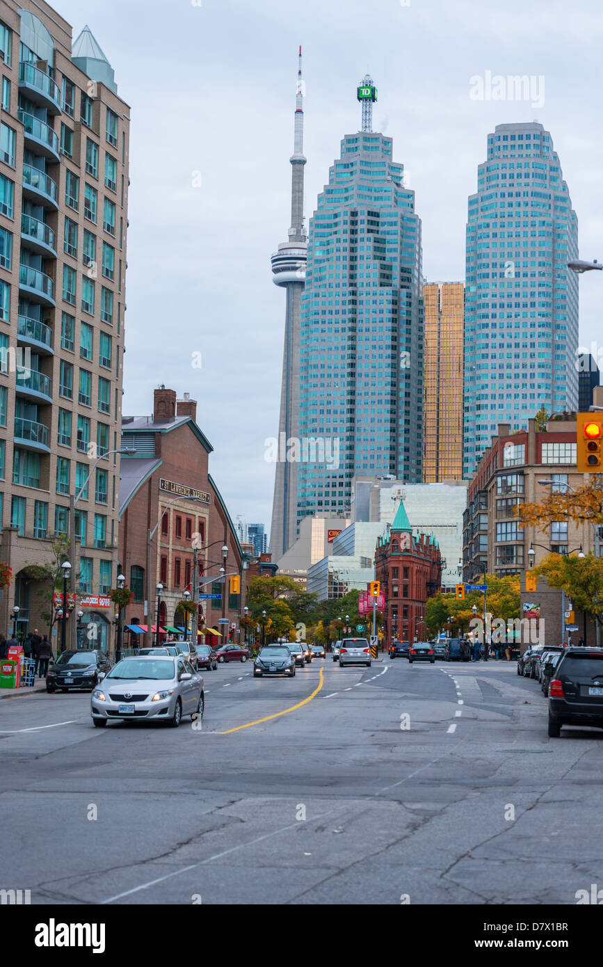 Toronto, Canada - 07 octobre 2012 : Toronto's landmark Flatiron Building, un bâtiment restauré de style victorien de la fin du xixe siècle office building Banque D'Images